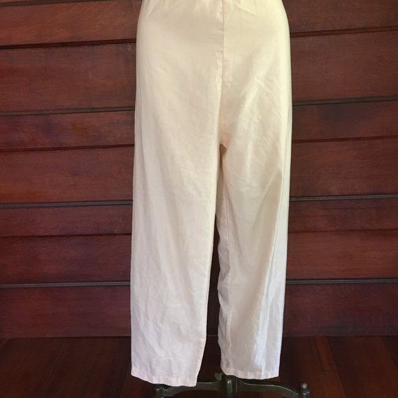 Vintage pajama set top & pants sleepwear pastel pink and lace - Picture 6 of 9